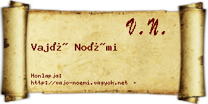 Vajó Noémi névjegykártya
