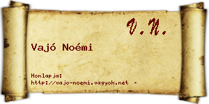 Vajó Noémi névjegykártya